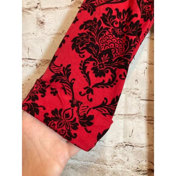 Soma Nightgown Womens Medium Red Jacquard Print Cotton Modal Stretch Pajamas - Picture 13 of 13